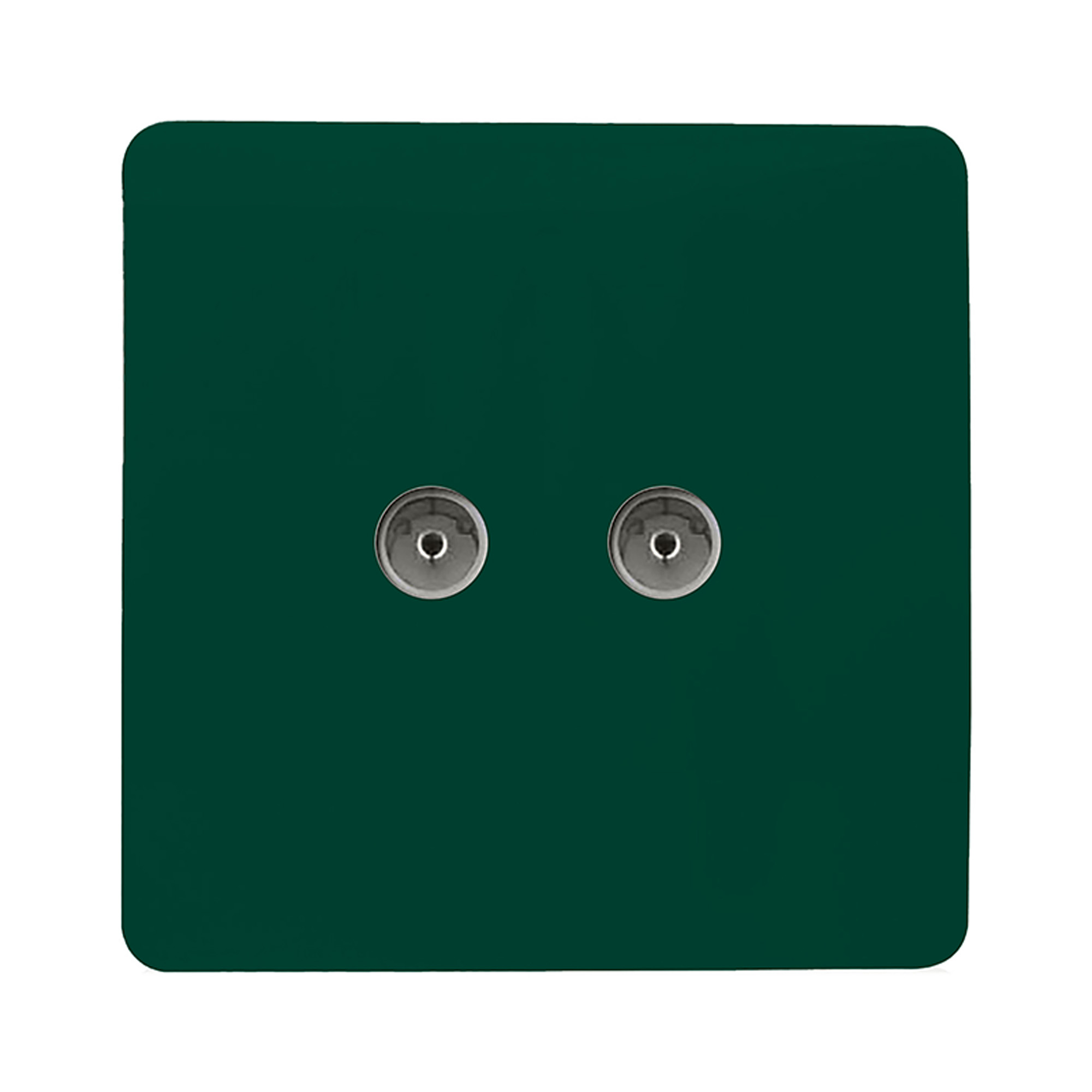 ART-2TVSDG  Twin TV Co-Axial Outlet Dark Green